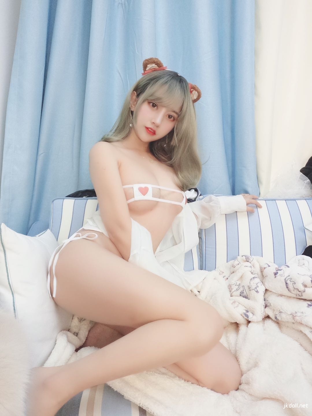 图片[5]-过期米线线喵 NO.004 白色耳兽 [18P-1MB]-JKDOLL