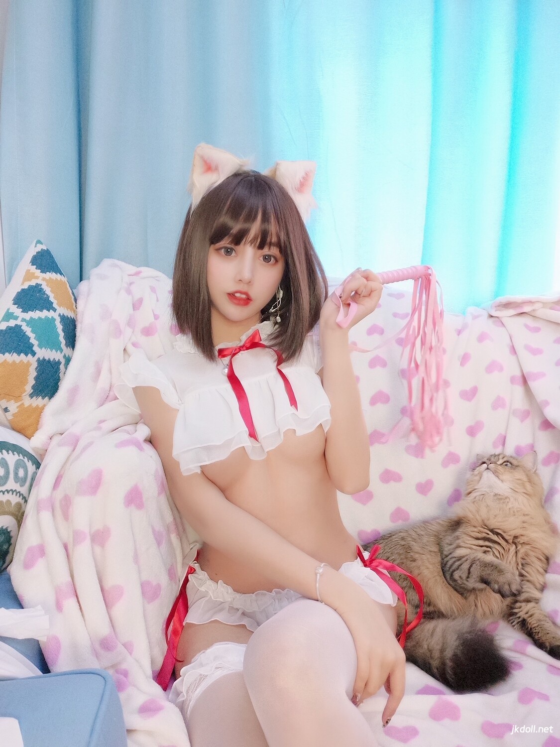 图片[1]-过期米线线喵 NO.010 粉耳SM [14P-45MB]-JKDOLL