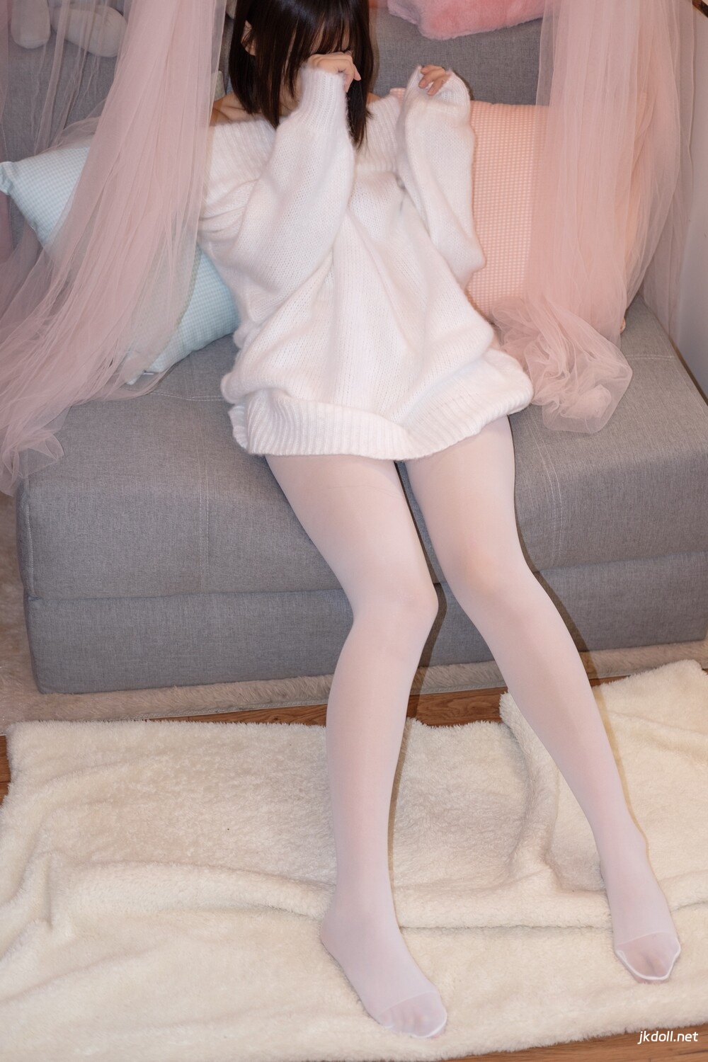 图片[1]-森萝财团 X-012 白丝白毛衣 [110P1V-1.82GB]-JKDOLL