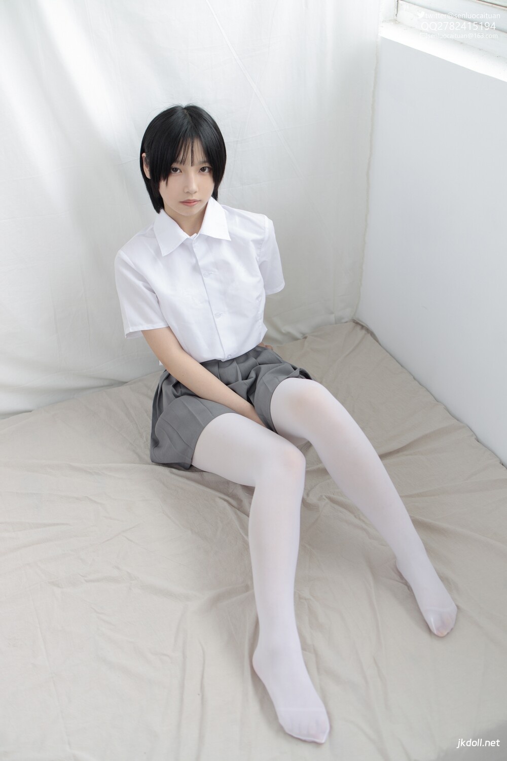 图片[3]-森萝财团 GG-003 希晨 JK制服 [96P1V-2.54GB]-JKDOLL