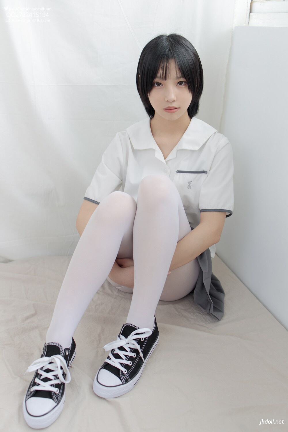 图片[1]-森萝财团 GG-003 希晨 JK制服 [96P1V-2.54GB]-JKDOLL