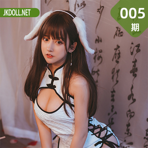 过期米线线喵 NO.005 白色旗袍 [22P-180MB]-JKDOLL